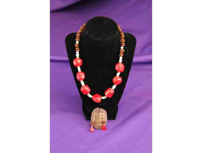 Coffee Bean Necklace & Earring set - Photo 1