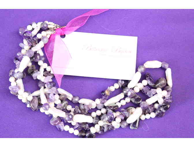 Amethyst and Freshwater Pearl Necklace - Photo 4