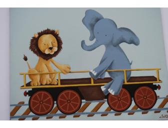 Original Animal Train Paintings
