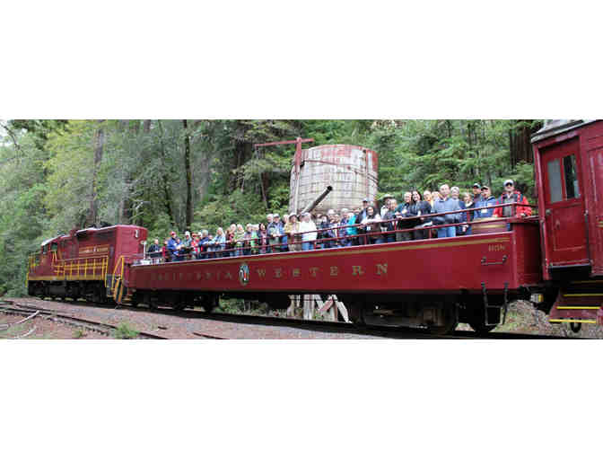 Two roundtrip tickets on the Historic Skunk Train