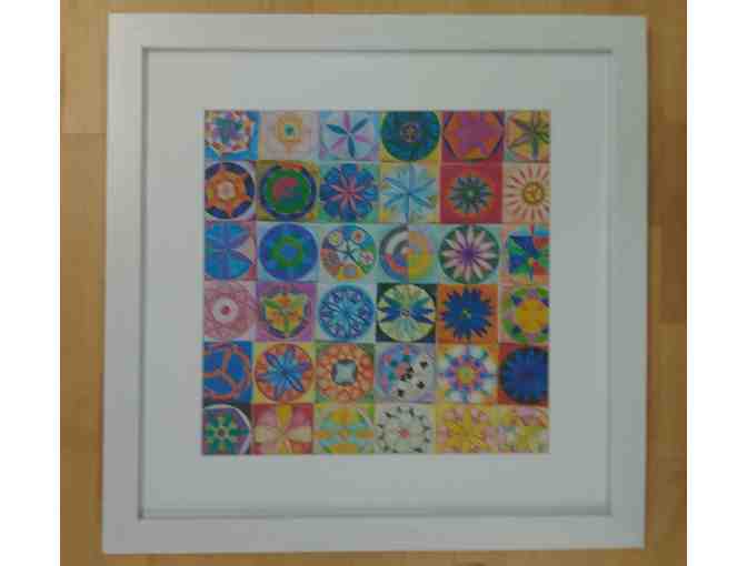 Eighth-Grade Class Project - Mandala with White Frame