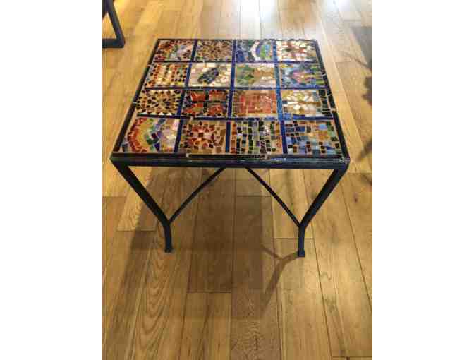 Class Project - Morning Glory Kinder | Stained Glass Mosaic Tile Table
