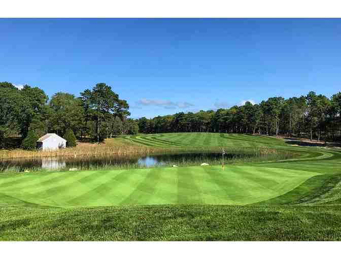 Golf Foursome with cart at Bass River Golf Course