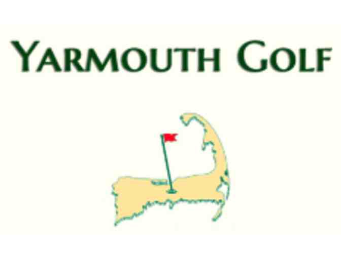 Golf Foursome with cart at Bass River Golf Course