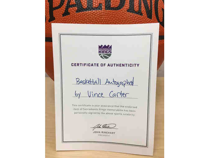 Sacramento Kings Basketball signed by Vince Carter