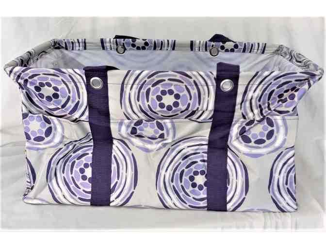 Collapsible Purple Geo Pop Tote by Thirty-one