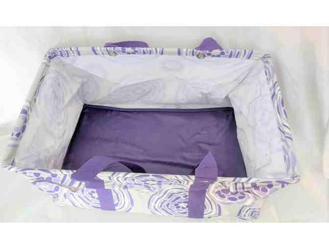 Collapsible Purple Geo Pop Tote by Thirty-one