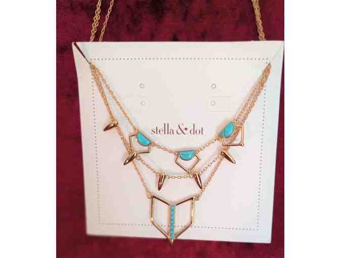 Gold & Turquois Stella & Dot Layering Necklace