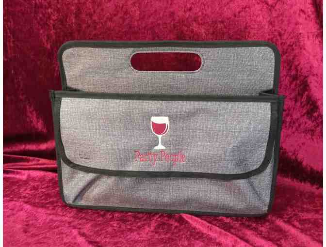 Party People Wine carrier with 4 bottles of wine and 4 glasses