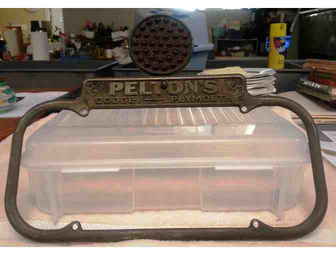 Pelton Dodge Plymouth California Dealer License Plate Frame (Mid 1930s)
