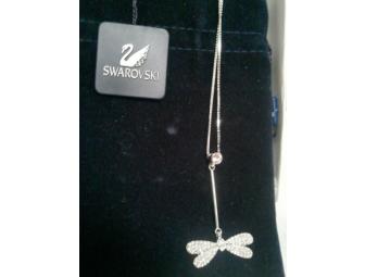 Glittering Dragonfly Crystal Necklace and Earrings by Swarovski