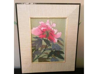 4 Japanese Wood Block Prints- Matted and Framed