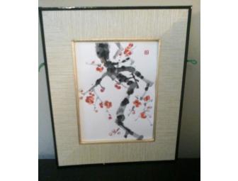 4 Japanese Wood Block Prints- Matted and Framed