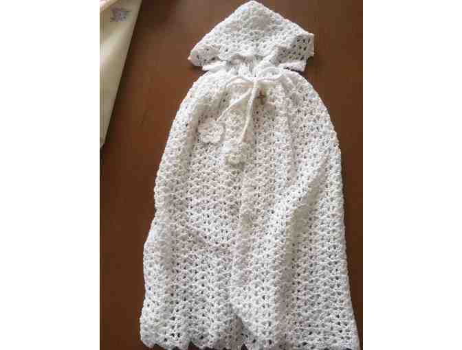 Hand Crochet Christening Cape - Photo 1