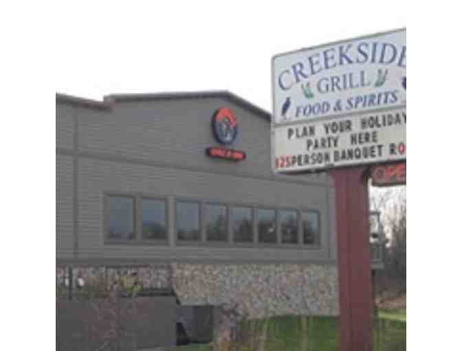 $25 Gift Certificates to Creekside Grill and Main Dish Kitchen
