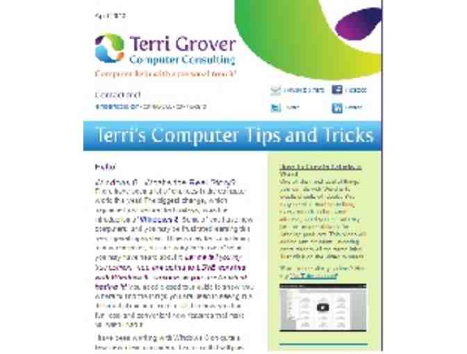 Terri Grover Computer Consultant gift certificate