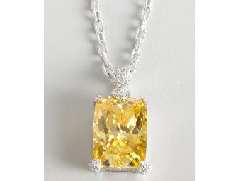 Judith Ripka Lola Canary Crystal Necklace