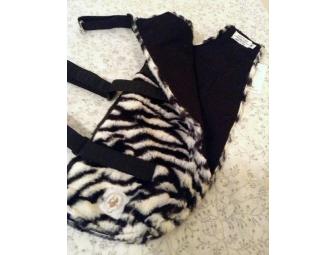 Custom Made Zebra Fur Coat for Medium Sized Dog