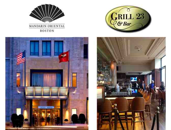 Best of Boston Luxury:  Grill 23 Dinner for 2 & Overnight at the Mandarin Oriental Hotel