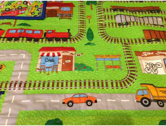 Handmade Boy's Quilt with Transportation Theme