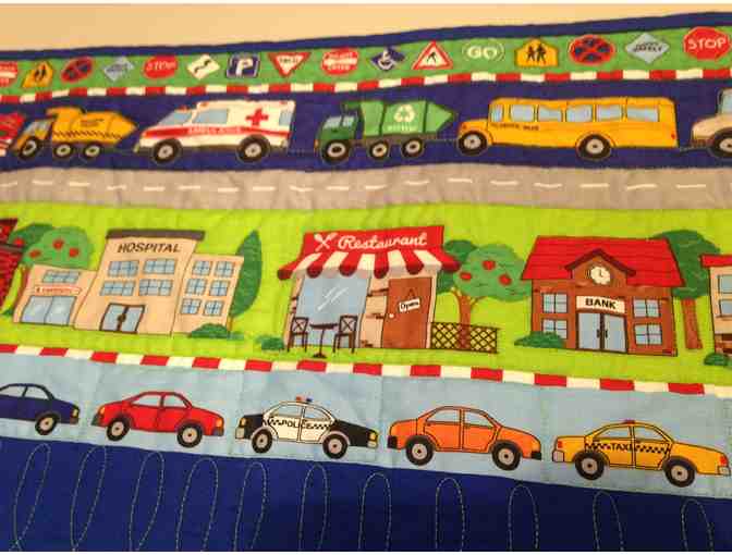Handmade Boy's Quilt with Transportation Theme