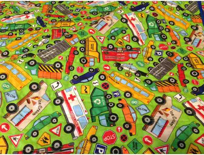 Handmade Boy's Quilt with Transportation Theme