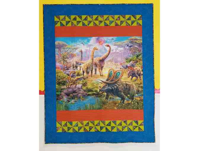 Dinosaur Quilt with Intricate Stitching