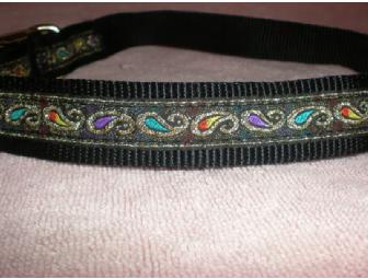 Black Collar with Colorful Swirls