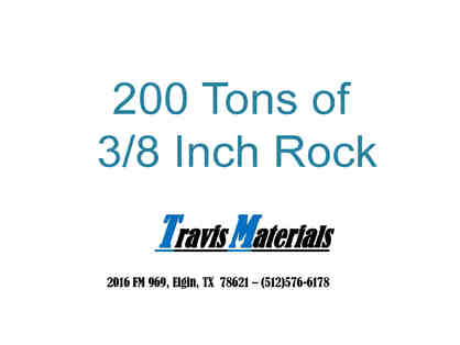 200 Tons of 3/8 Inch Rock