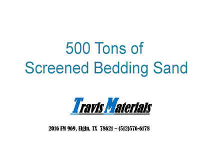 500 Tons of Screened Bedding Sand
