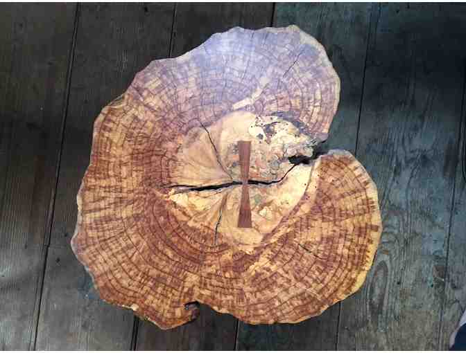 Maple Burl with Walnut Butterfly Table by Don Howell