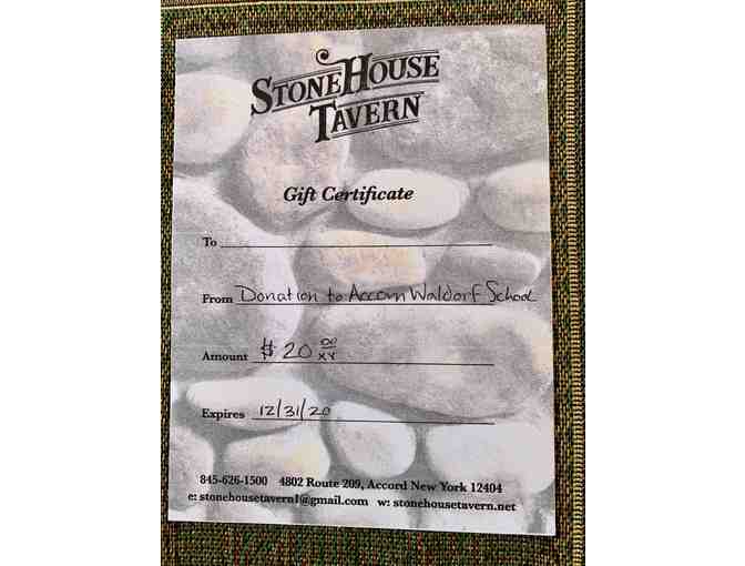 $20 gift certificate to Stone House Tavern in Accord, NY - Photo 1