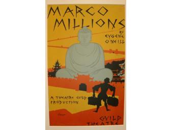 Original 1928 Show Card from Eugene ONeills Marco Millions