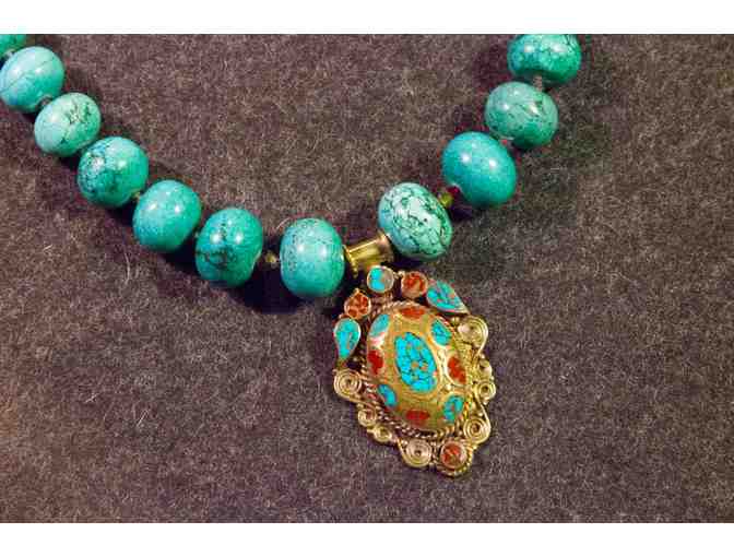 One-of-a-Kind Turquoise Necklace with Pendant
