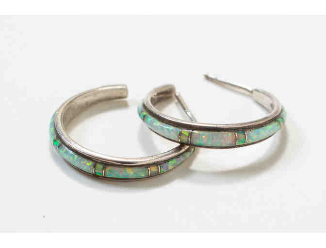 Zuni Opal Pendant and Earrings