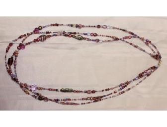 Linda Harris Handmade Purple Beaded Necklace