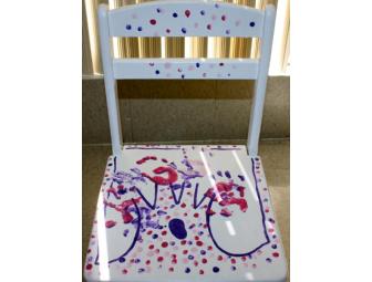 Hand Painted Preschool Children's Table and Chair Set- Girl