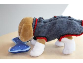 Handmade Dog Sweater With Hydrant Buttons