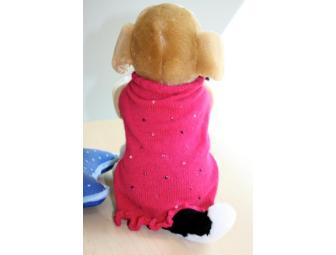 Handmade Cashmere Dog Sweater- Fuchsia