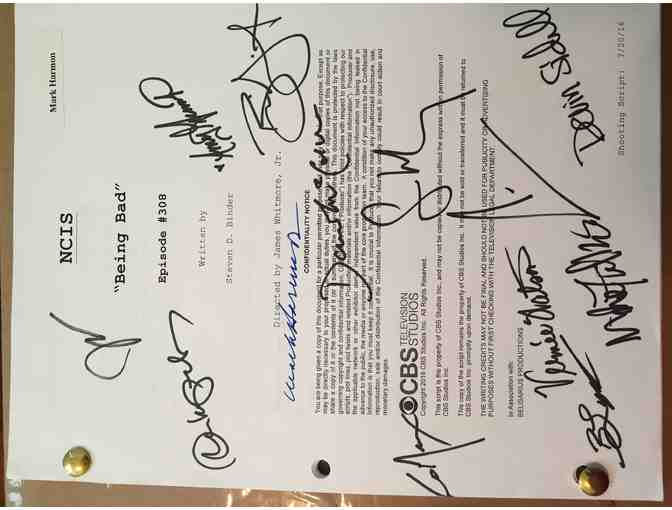 NCIS Autographed Script & Mark Harmon Photo