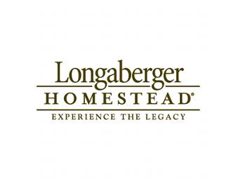 Custom Designed Longaberger Large Flare Basket with Protector and Woodcraft Lid