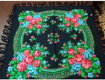 Russian Wool Shawl with Famous Russian Pattern