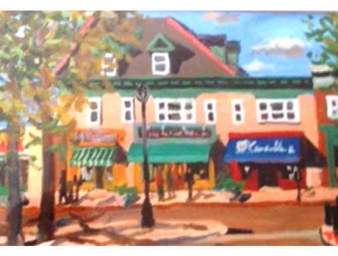 'Main Street Narberth' Print Painting by Narberth, PA Artist, David Fox