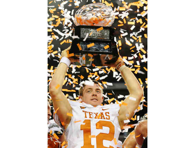 Colt McCoy #12 Signed Official NCAA Football with UT Display Case