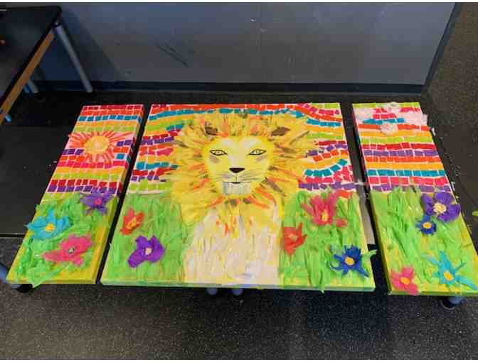 Third Grade Class Art: The Peaceful Lion