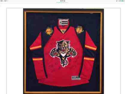 Florida Panthers Autographed Team Framed Jersey