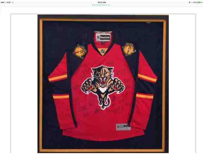 Florida Panthers Autographed Team Framed Jersey