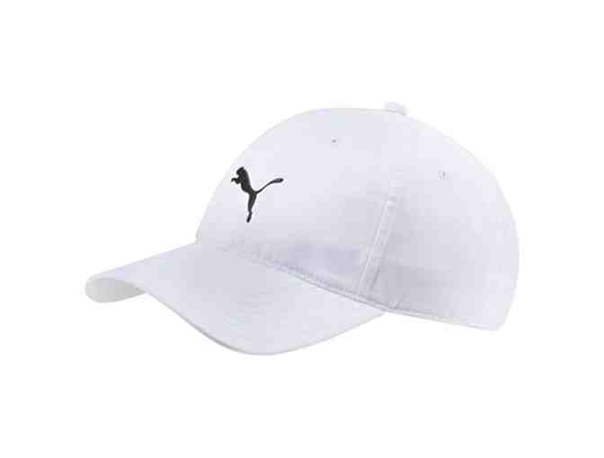 3 Puma Golf Men's Pounce Hat in Orange, Black, and White