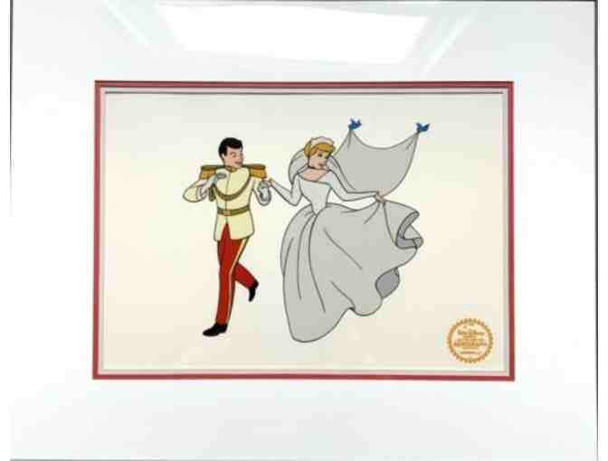 Limited Edition Serigraph Cel of 'Cinderella' Framed in White Wood with COA
