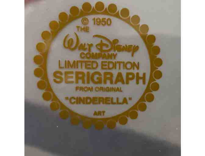 Limited Edition Serigraph Cel of 'Cinderella' Framed in White Wood with COA
